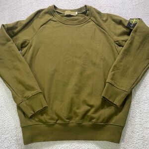 Stone Island Fleece Crewneck Sweatshirt Men Large Patch Logo